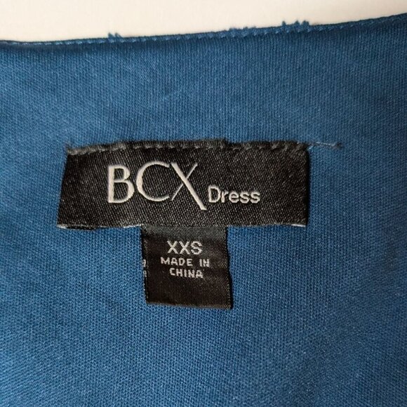 BCX Dark Fairy Floral Dress Junior XXS Tiered Ruffle Faux Wrap Textured - Picture 5 of 13